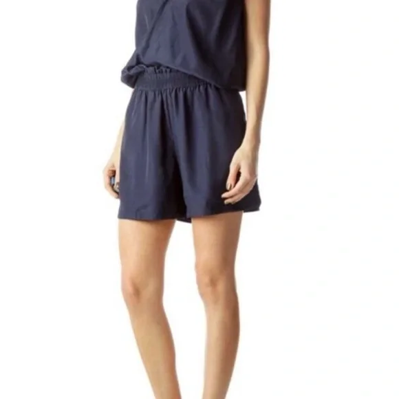 J. Crew Sleeveless Navy Blue V-Neck Romper - Picture 3 of 14